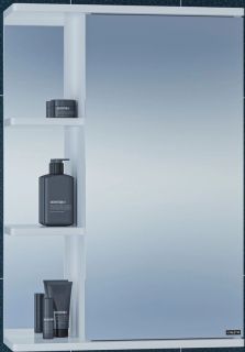 Зеркальный шкаф СанТа Ника 101085 50см правый фацет белый